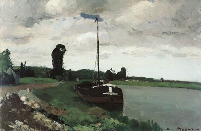 Riverside at Pontoise by Camille Jacob Pissarro